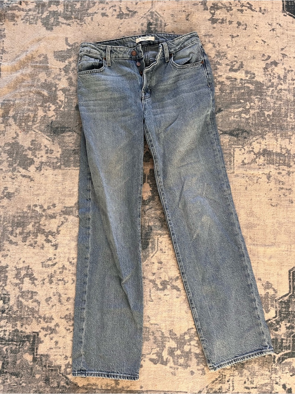 Fidelity Women's Wide-Leg Jeans in Light Blue Wash